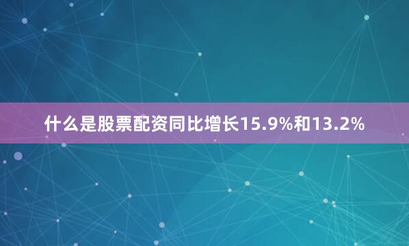 什么是股票配资同比增长15.9%和13.2%